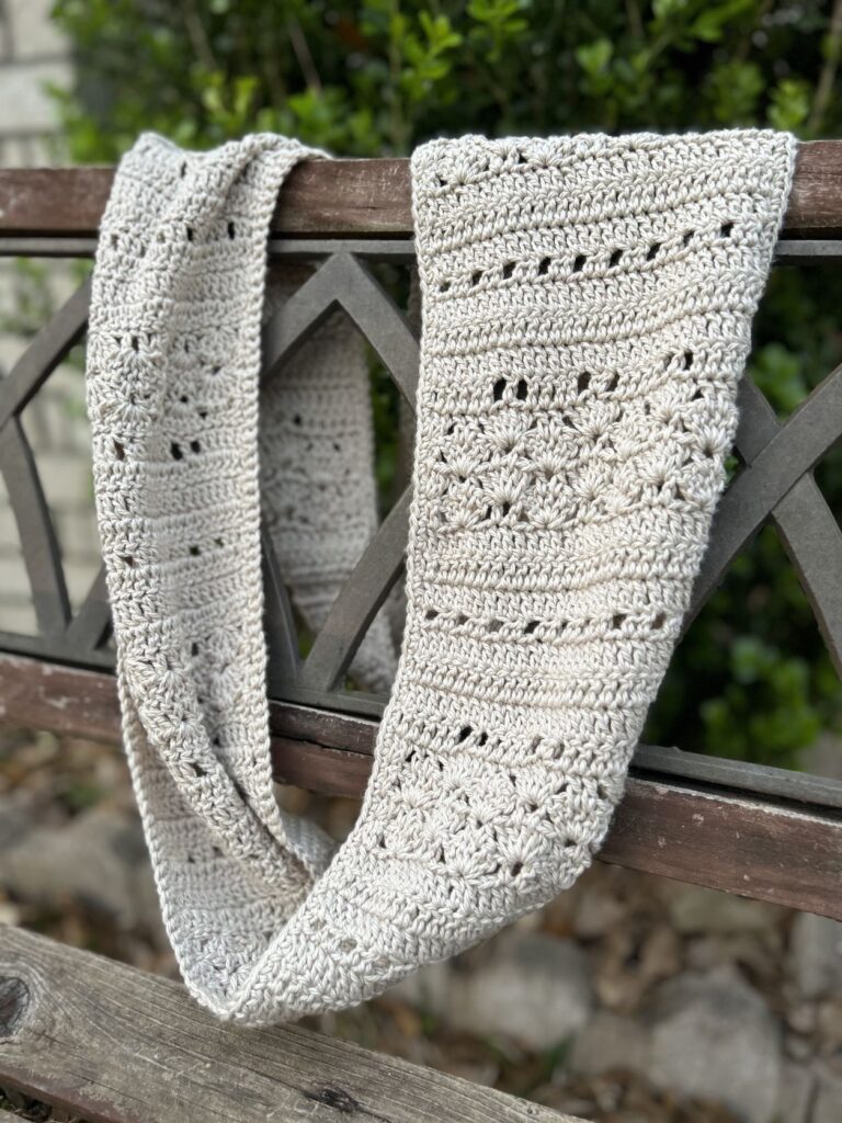 Free Crochet Pattern: Farmhouse Lace Infinity Scarf