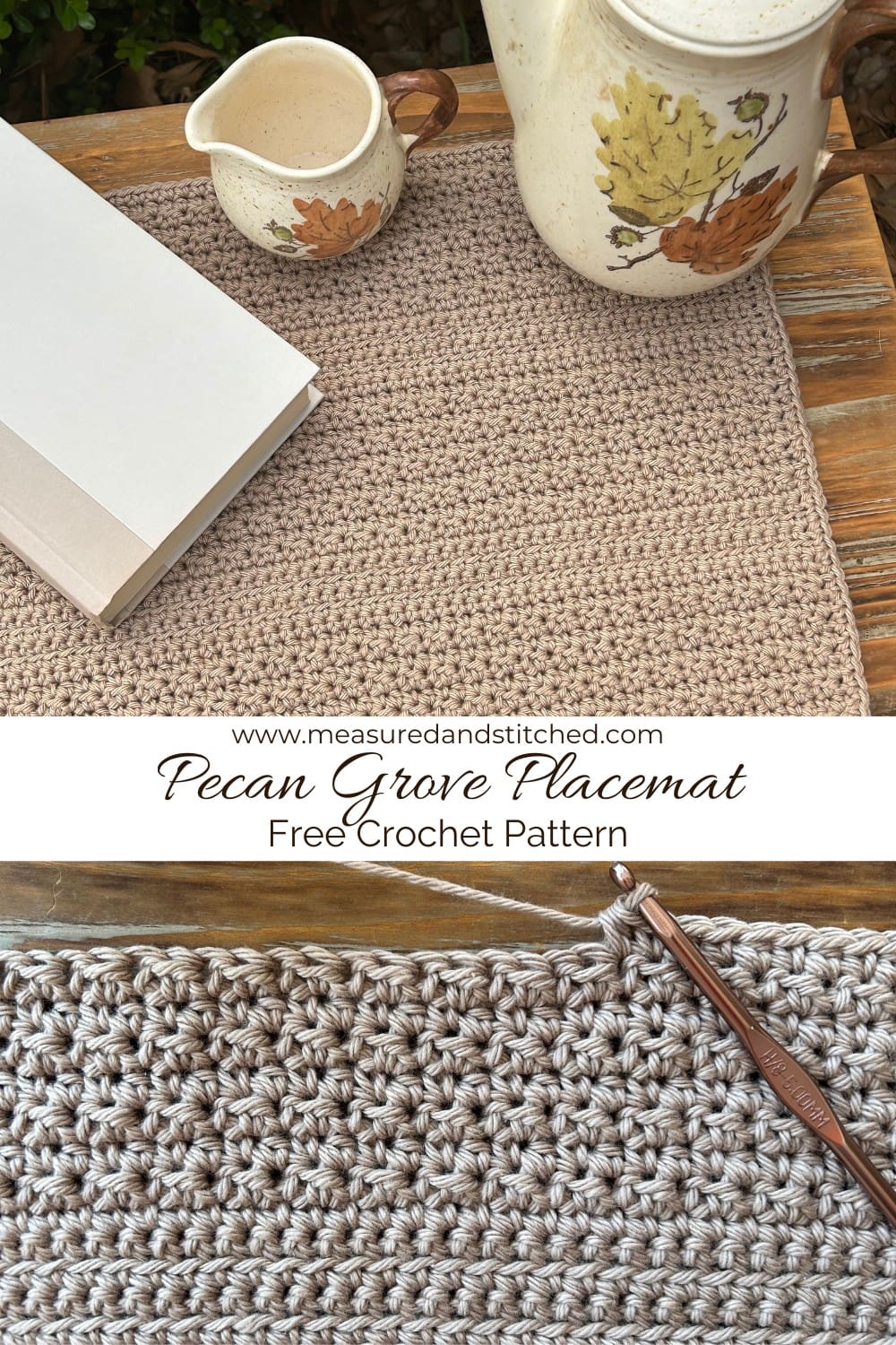 Rectangle Crochet Placemat - Free Crochet Pattern: Pecan Grove Placemat