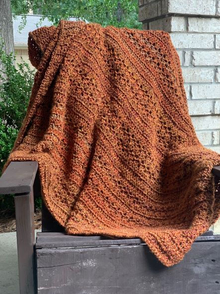Free Crochet Pattern: Hayrides in Autumn Throw Blanket