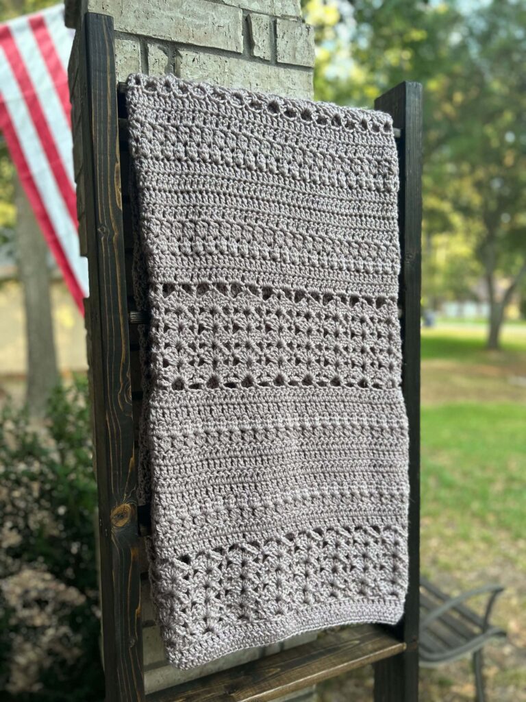 Free Crochet Pattern: Homestead Charm Throw Blanket