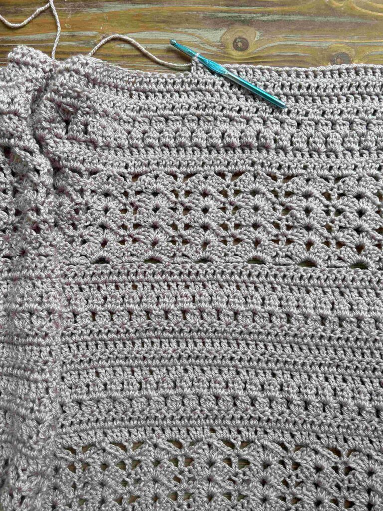 Crochet Project and crochet hook