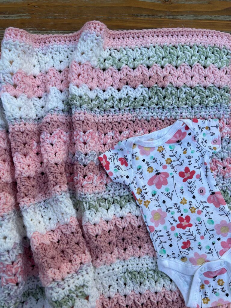 Free Crochet Pattern: Mountainside Blooms Baby Blanket