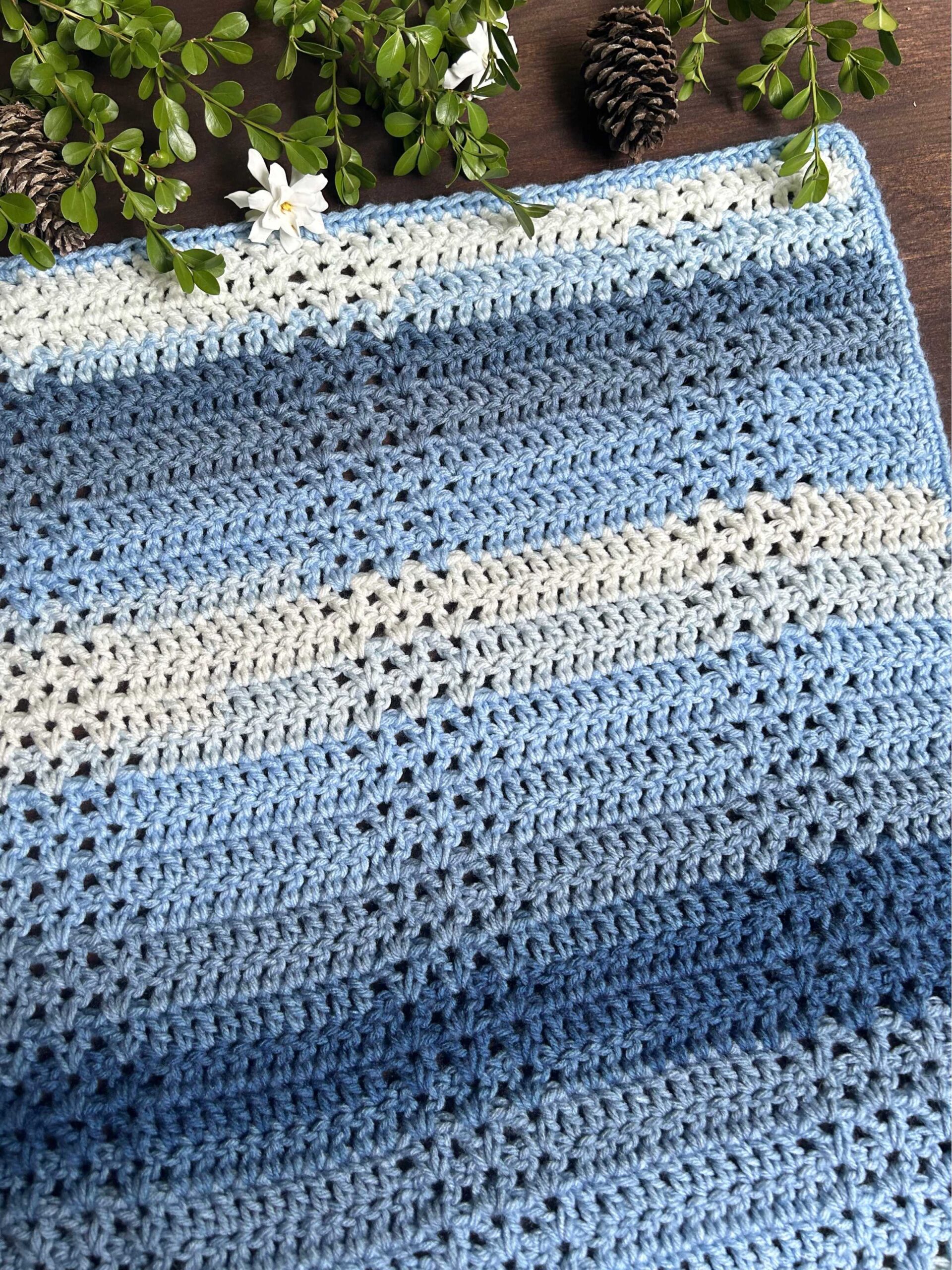 Free Crochet Pattern - V-Stitch Throw Blanket Pattern