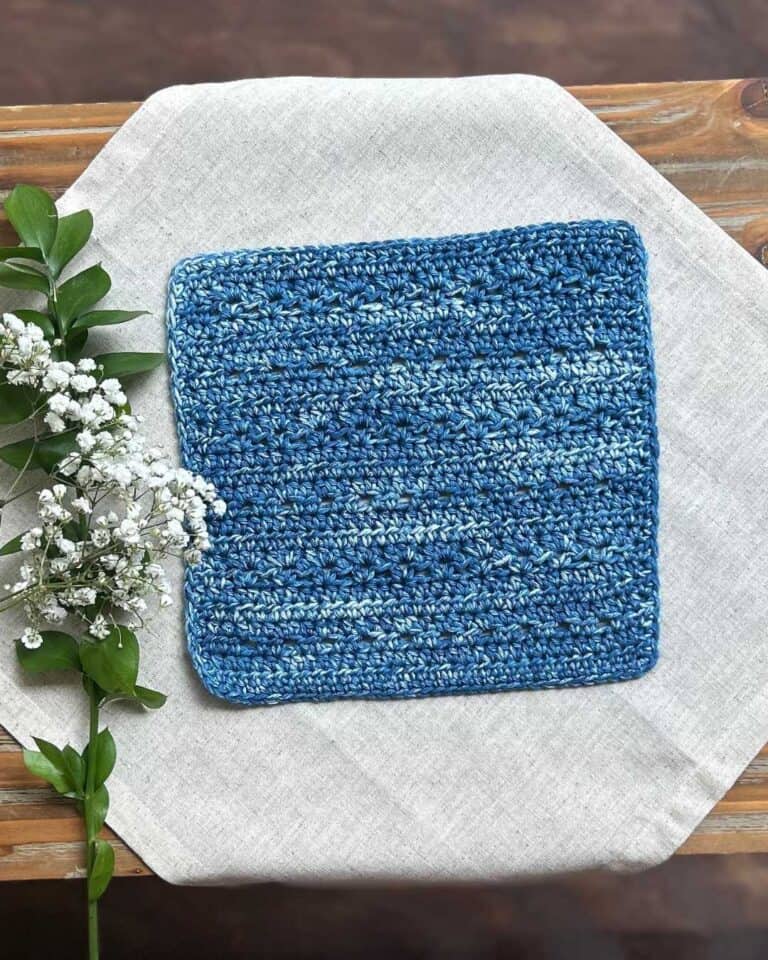 Free Crochet Pattern: Deep Lake Dishcloth