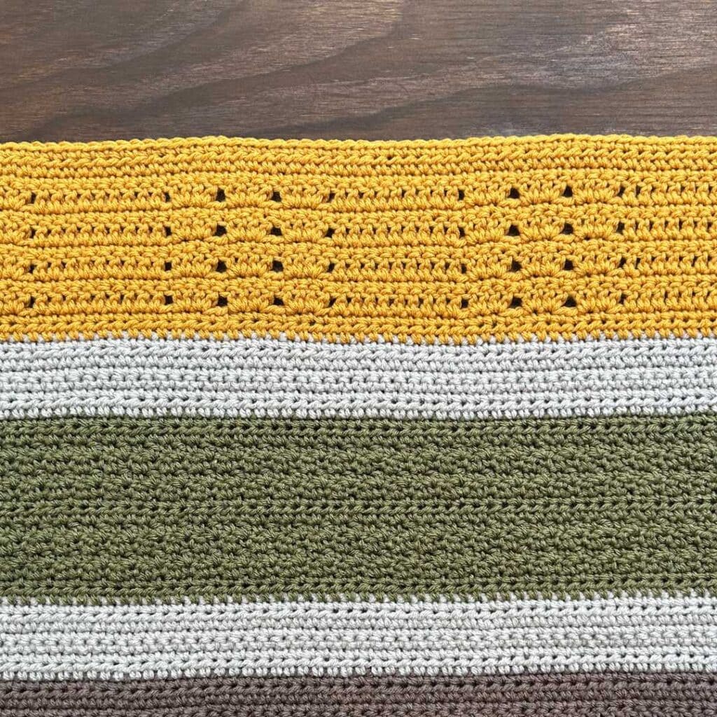 crochet throw blanket work in progress