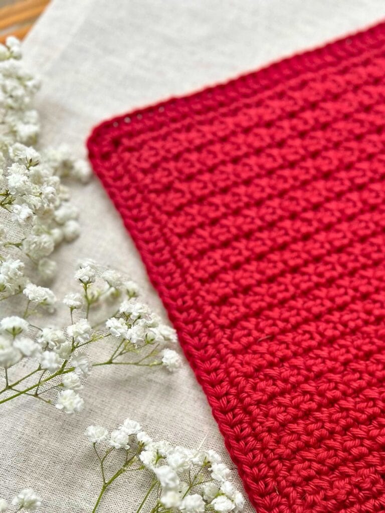 textured crochet dishcloth