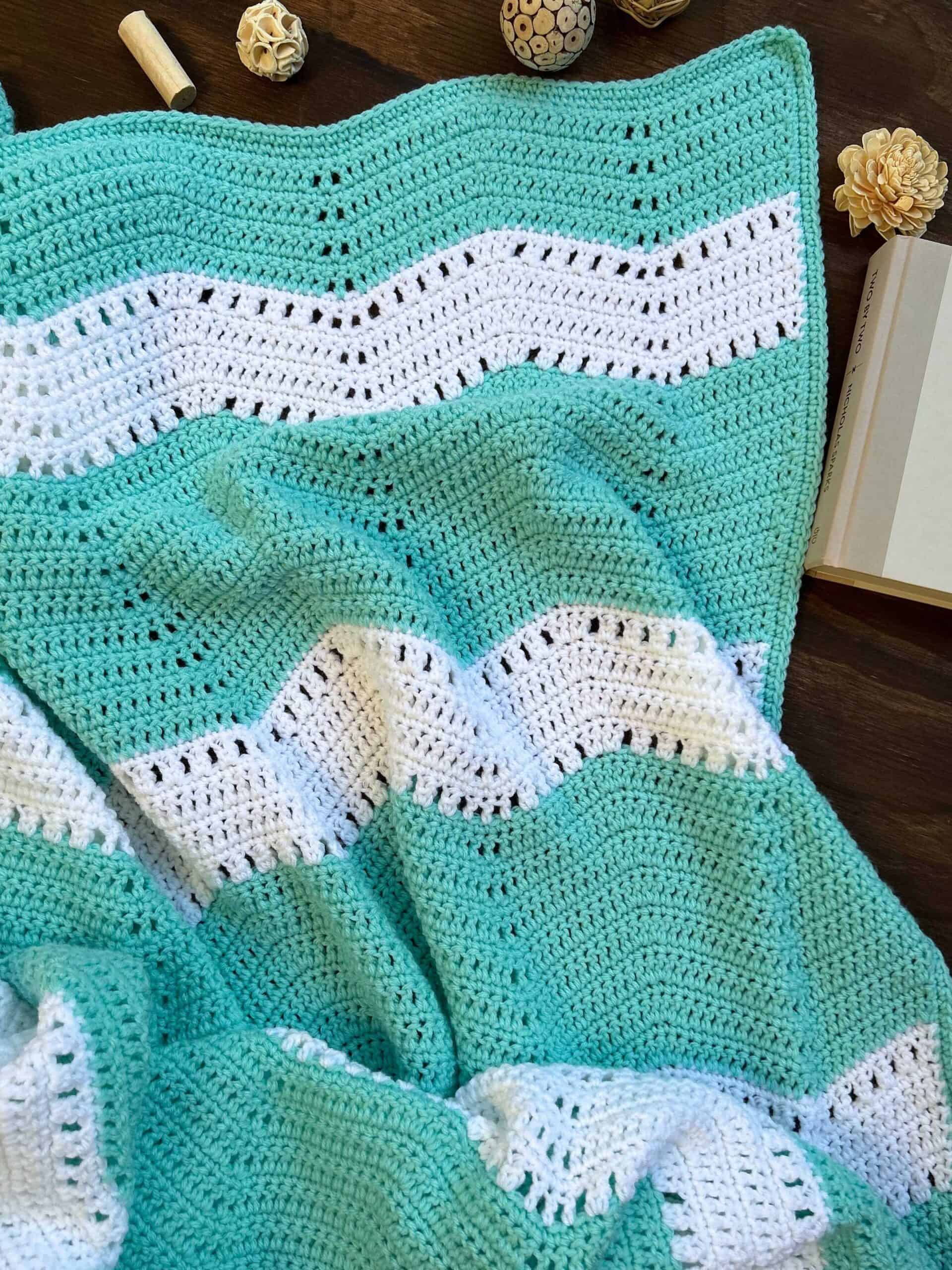 easy crochet ripple throw blanket