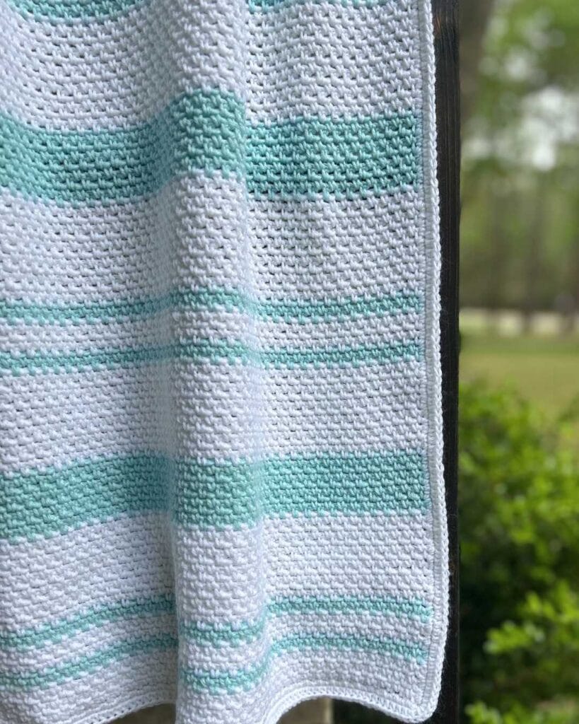 striped crochet baby blanket