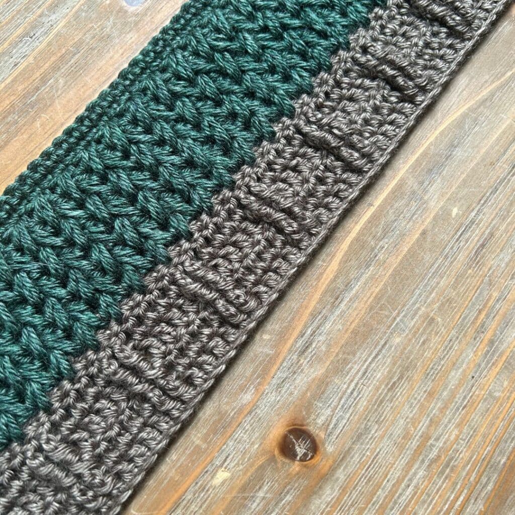 Pine Pathways Crochet Blanket Strip