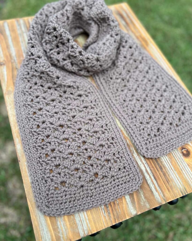 easy paddle stitch crochet scarf